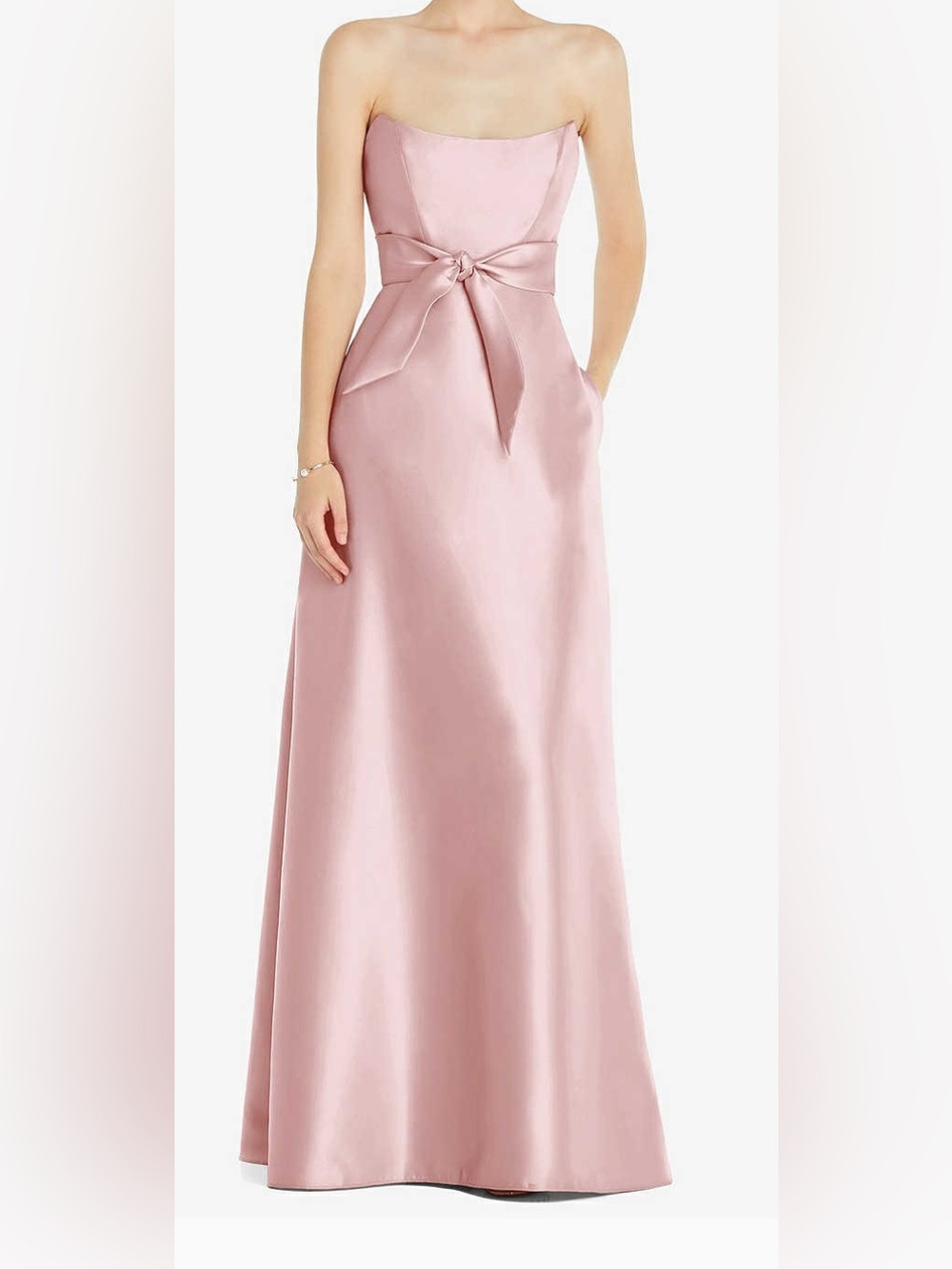 Alfre Sung Strapless Satin ballet Pink Gown NWT